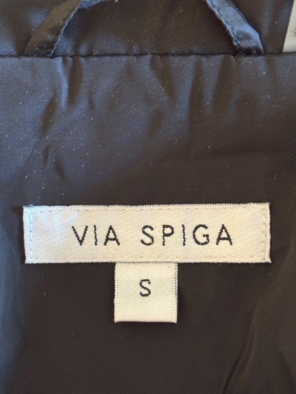 NWT Via Spiga Zip Front Anorak w/ Adj. Sleeve Detail/Attached Hood Black Sz. S - Picture 7 of 12